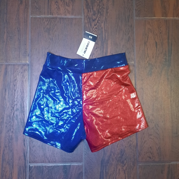 Color Block Midrise Spandex Shorts - Picture 3 of 3